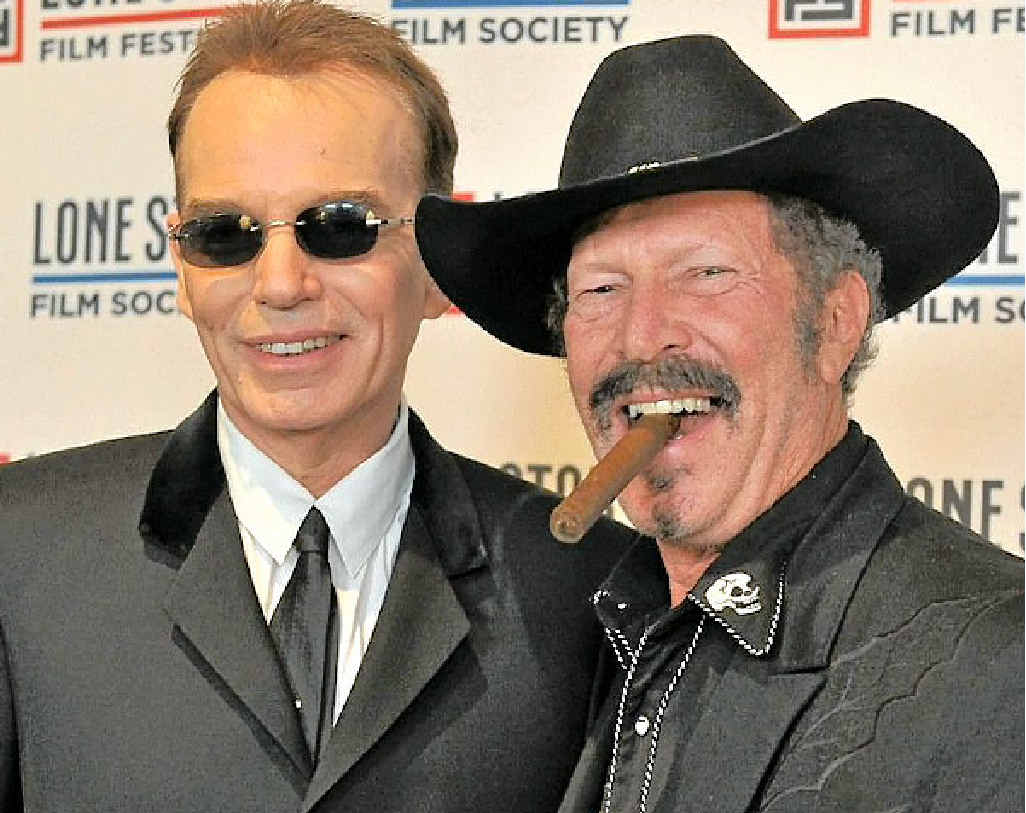 HEROES AND MATES: Kinky Friedman with actors (from left) Billy Bob Thornton, Robert Duvall and Dwight Yoakam. HEROES AND MATES: Kinky Friedman with actors (from left) Billy Bob Thornton, Robert Duvall and Dwight Yoakam.